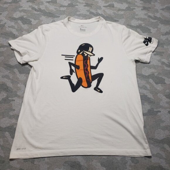 Other - Nike BSBL Shirt Mens Large White Short Sleeve Tee Dri-fit Baseball